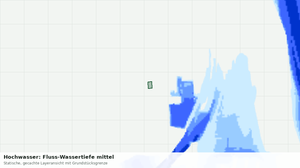 Statische Kartenansicht: Hochwasser: Fluss-Wassertiefe mittel
