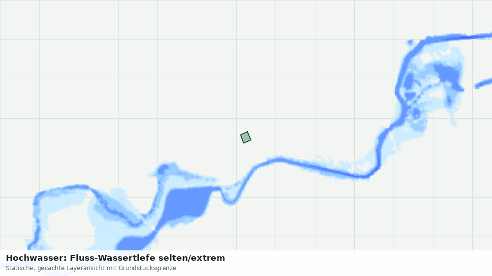 Statische Kartenansicht: Hochwasser: Fluss-Wassertiefe selten/extrem