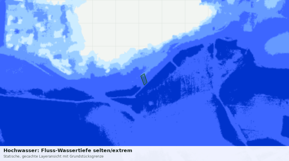 Statische Kartenansicht: Hochwasser: Fluss-Wassertiefe selten/extrem