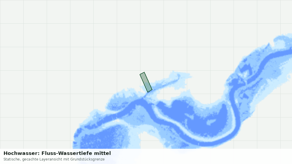 Statische Kartenansicht: Hochwasser: Fluss-Wassertiefe mittel