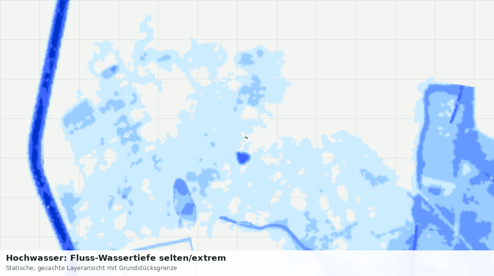 Statische Kartenansicht: Hochwasser: Fluss-Wassertiefe selten/extrem