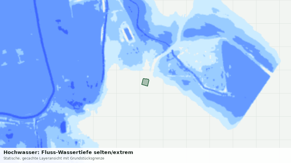 Statische Kartenansicht: Hochwasser: Fluss-Wassertiefe selten/extrem