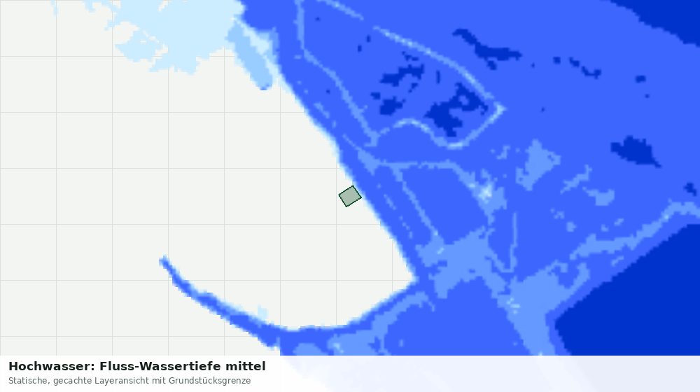Statische Kartenansicht: Hochwasser: Fluss-Wassertiefe mittel