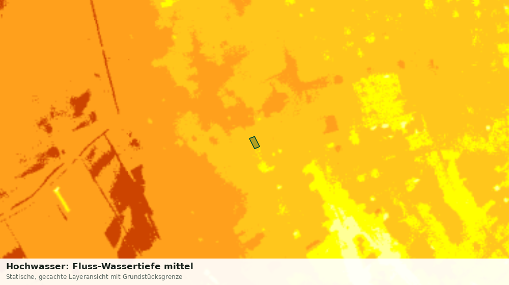 Statische Kartenansicht: Hochwasser: Fluss-Wassertiefe mittel