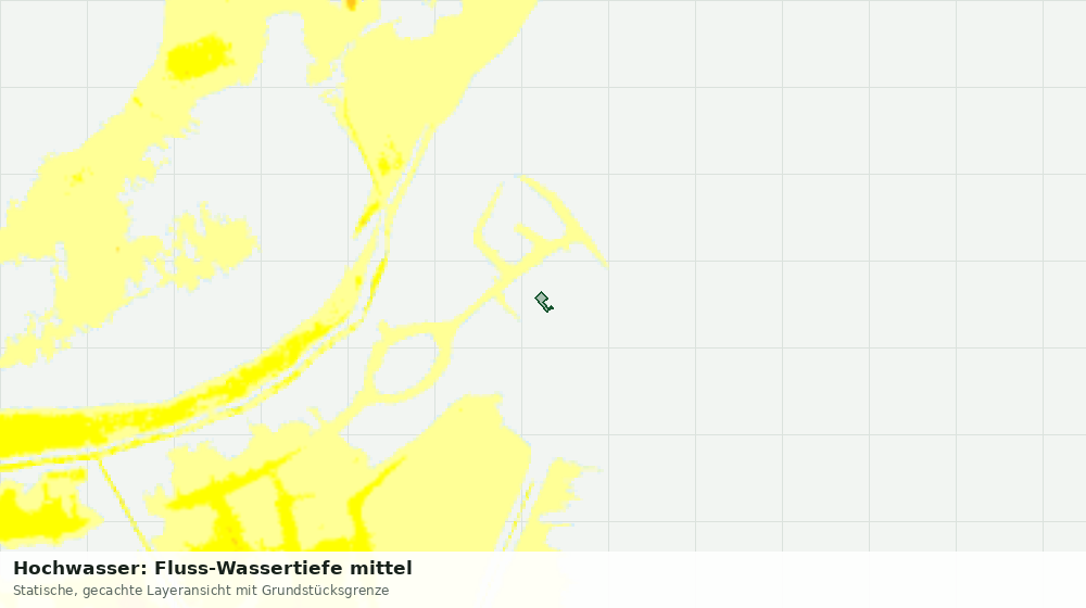 Statische Kartenansicht: Hochwasser: Fluss-Wassertiefe mittel