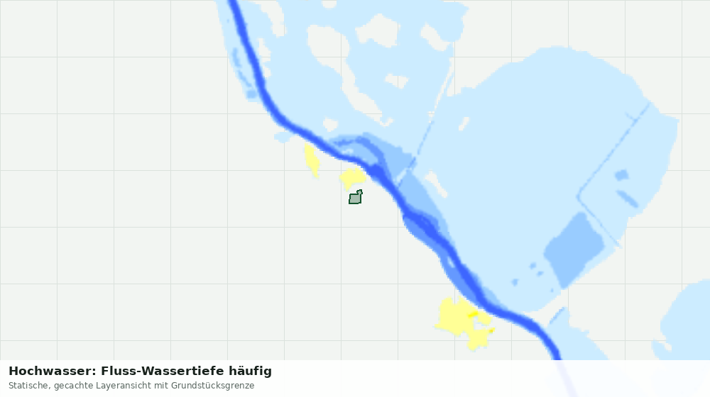 Statische Kartenansicht: Hochwasser: Fluss-Wassertiefe häufig