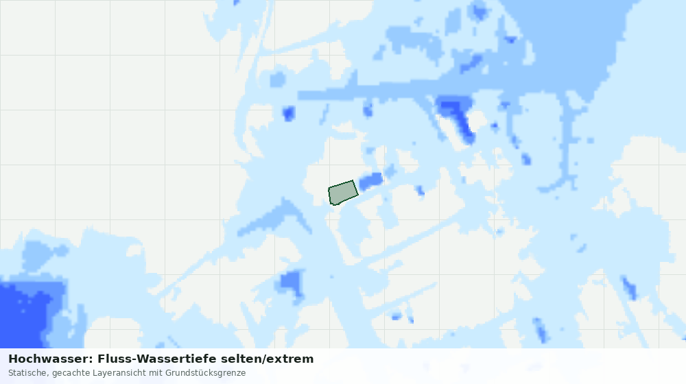 Statische Kartenansicht: Hochwasser: Fluss-Wassertiefe selten/extrem
