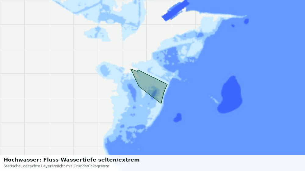 Statische Kartenansicht: Hochwasser: Fluss-Wassertiefe selten/extrem