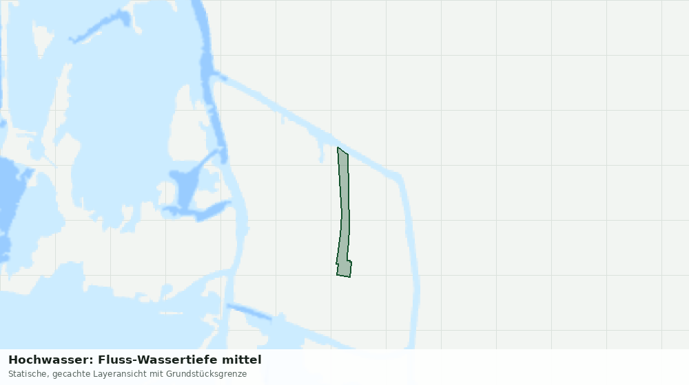 Statische Kartenansicht: Hochwasser: Fluss-Wassertiefe mittel
