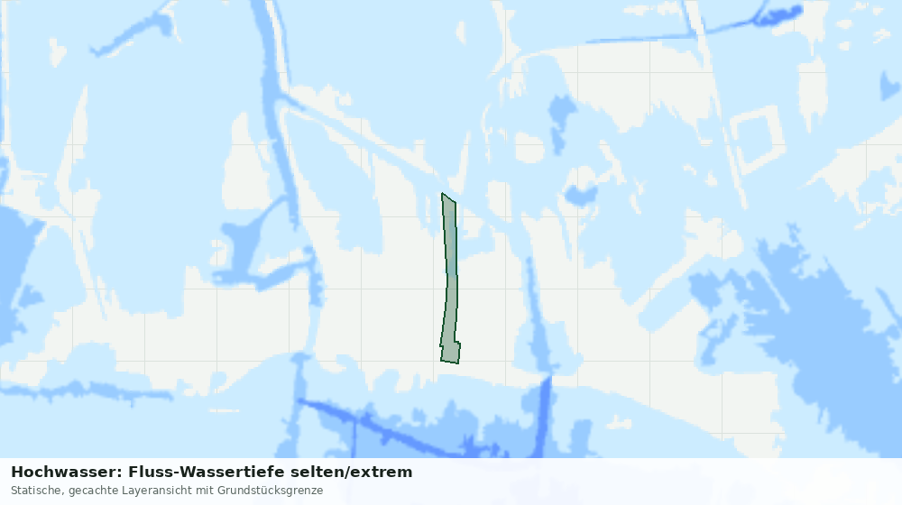 Statische Kartenansicht: Hochwasser: Fluss-Wassertiefe selten/extrem