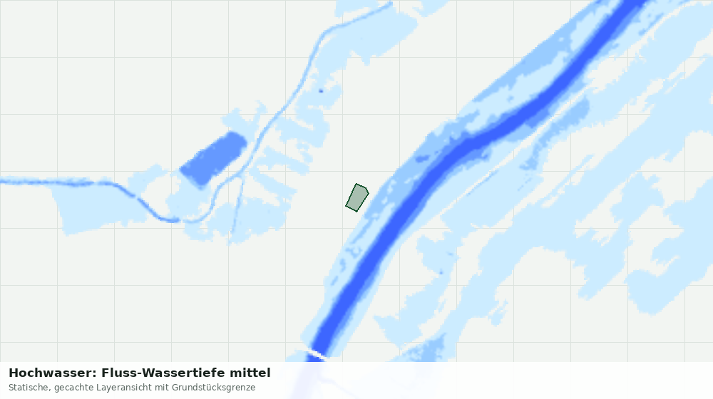 Statische Kartenansicht: Hochwasser: Fluss-Wassertiefe mittel
