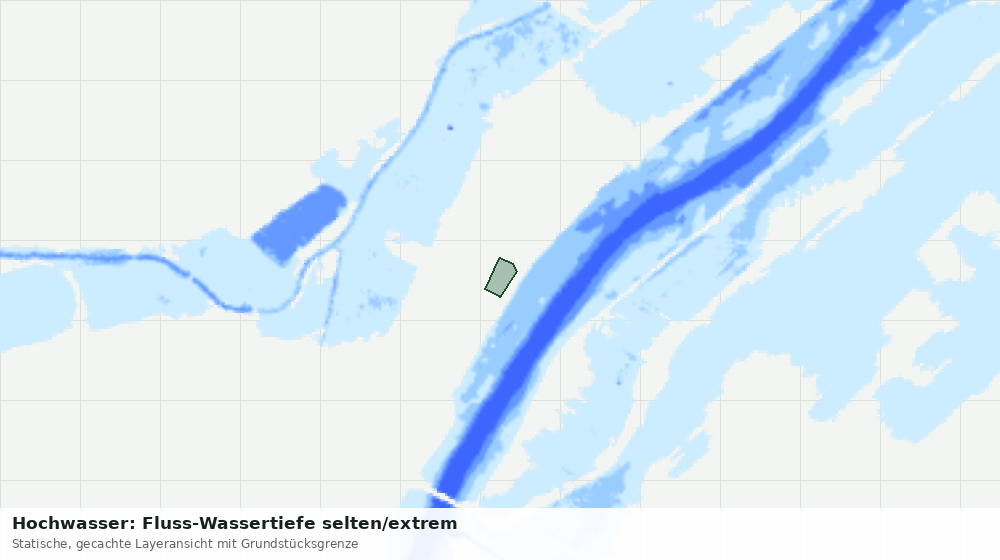 Statische Kartenansicht: Hochwasser: Fluss-Wassertiefe selten/extrem