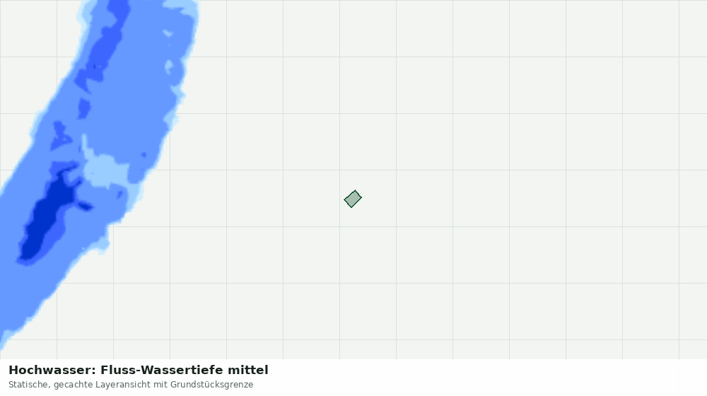 Statische Kartenansicht: Hochwasser: Fluss-Wassertiefe mittel