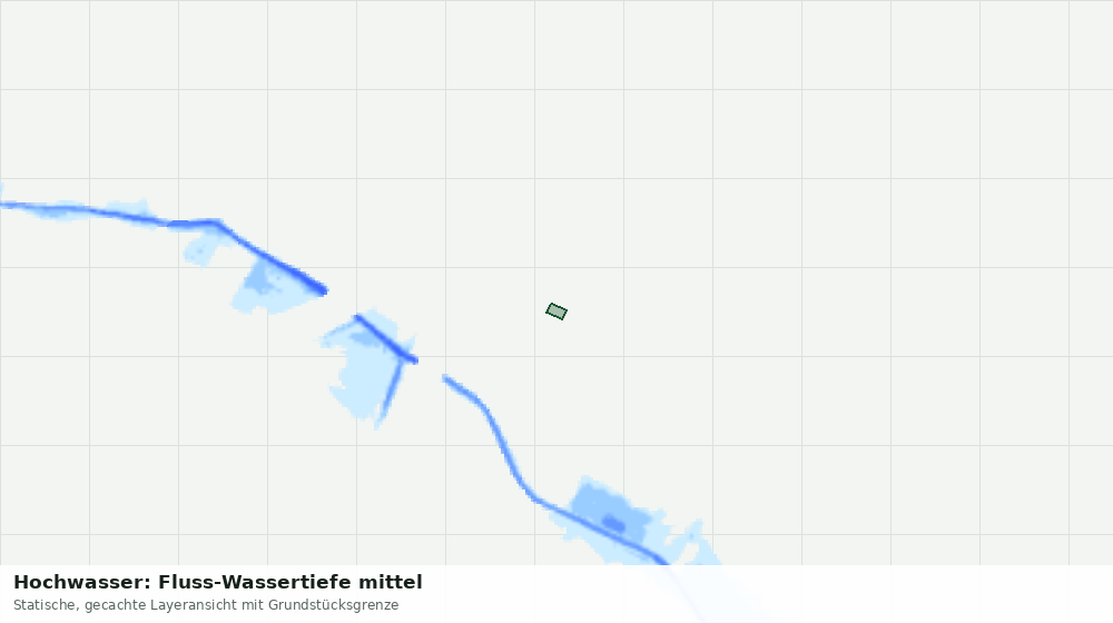 Statische Kartenansicht: Hochwasser: Fluss-Wassertiefe mittel
