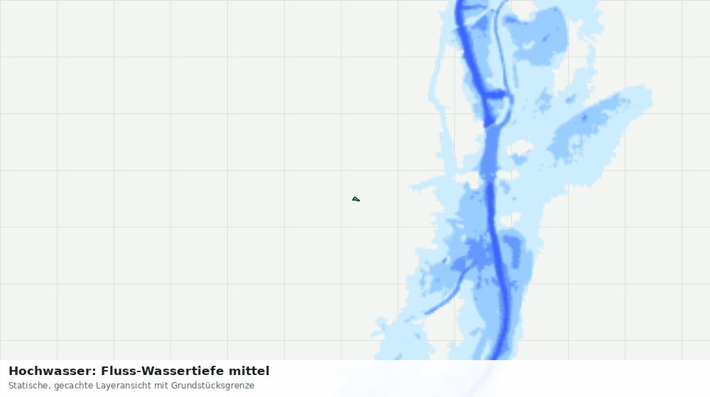 Statische Kartenansicht: Hochwasser: Fluss-Wassertiefe mittel