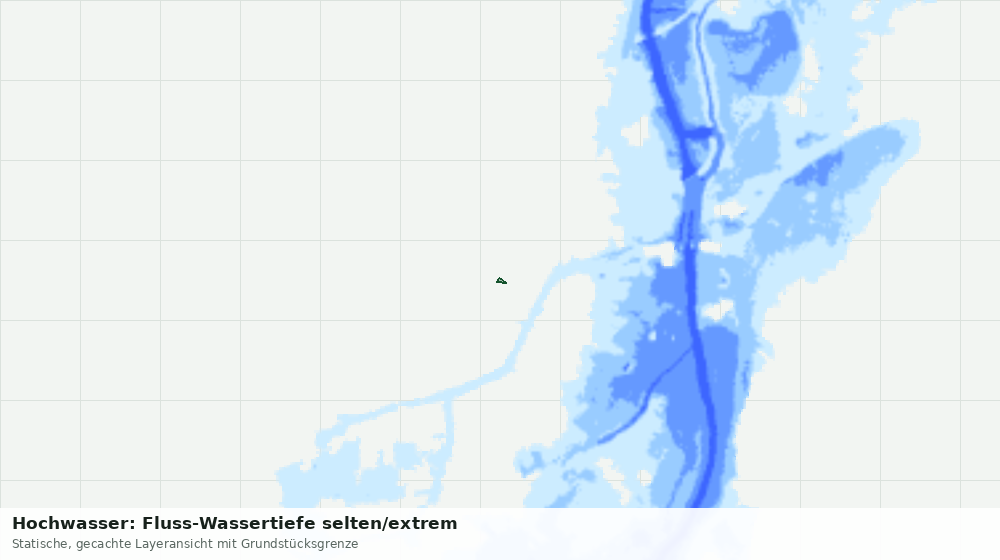 Statische Kartenansicht: Hochwasser: Fluss-Wassertiefe selten/extrem