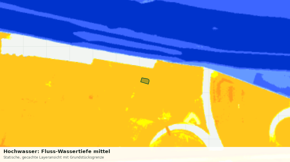 Statische Kartenansicht: Hochwasser: Fluss-Wassertiefe mittel