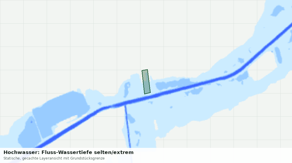 Statische Kartenansicht: Hochwasser: Fluss-Wassertiefe selten/extrem