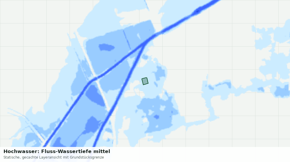 Statische Kartenansicht: Hochwasser: Fluss-Wassertiefe mittel
