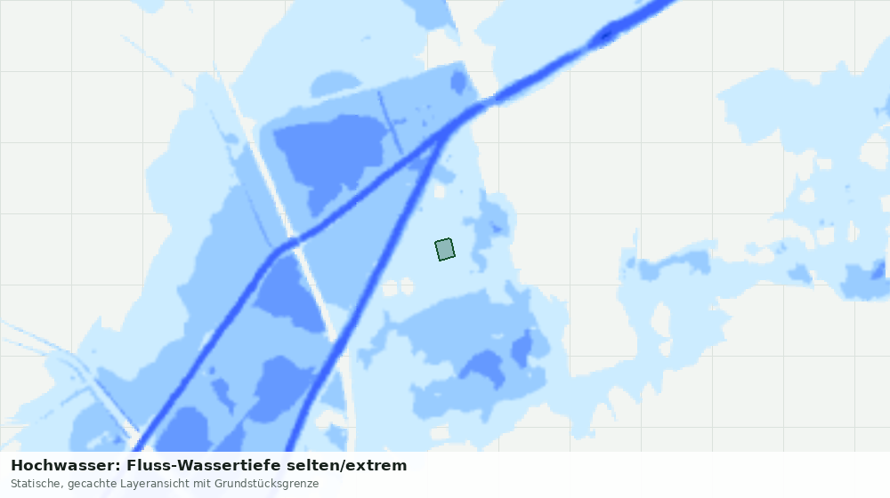 Statische Kartenansicht: Hochwasser: Fluss-Wassertiefe selten/extrem