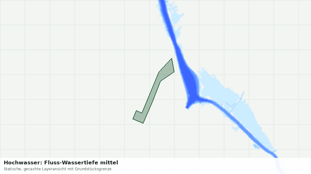 Statische Kartenansicht: Hochwasser: Fluss-Wassertiefe mittel