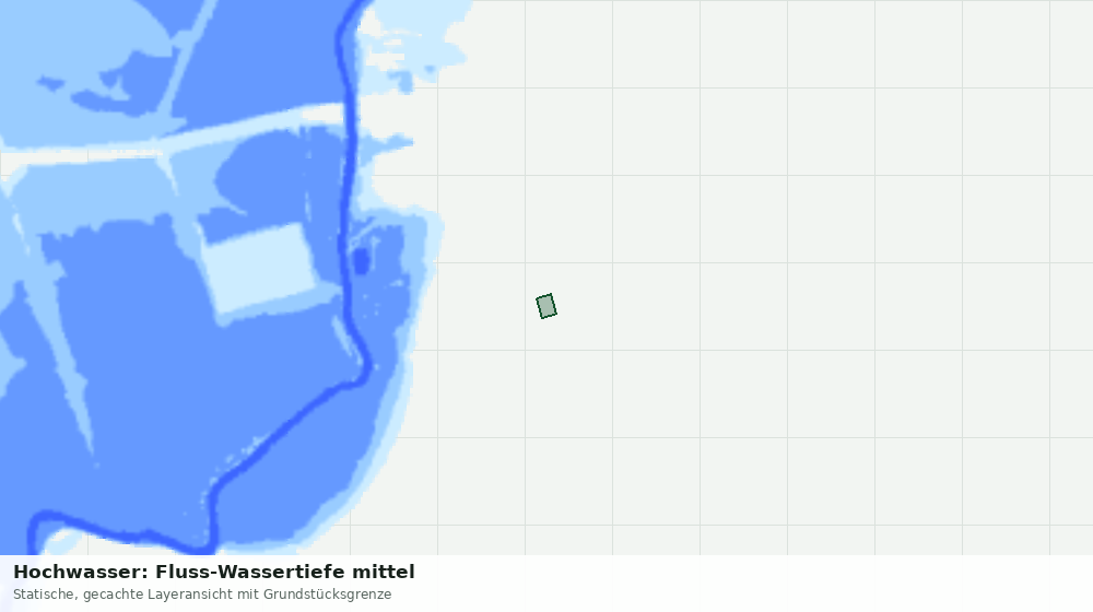 Statische Kartenansicht: Hochwasser: Fluss-Wassertiefe mittel
