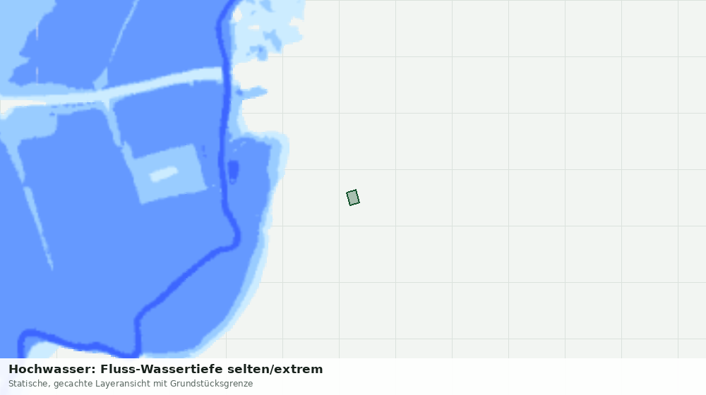 Statische Kartenansicht: Hochwasser: Fluss-Wassertiefe selten/extrem
