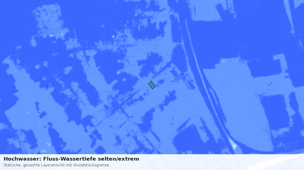Statische Kartenansicht: Hochwasser: Fluss-Wassertiefe selten/extrem