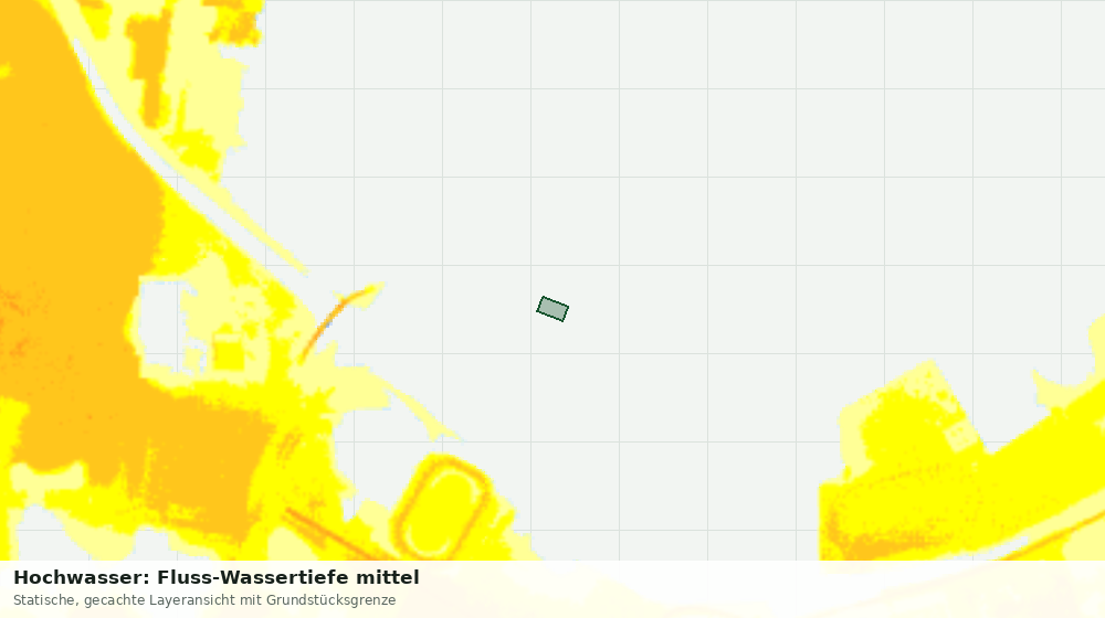 Statische Kartenansicht: Hochwasser: Fluss-Wassertiefe mittel