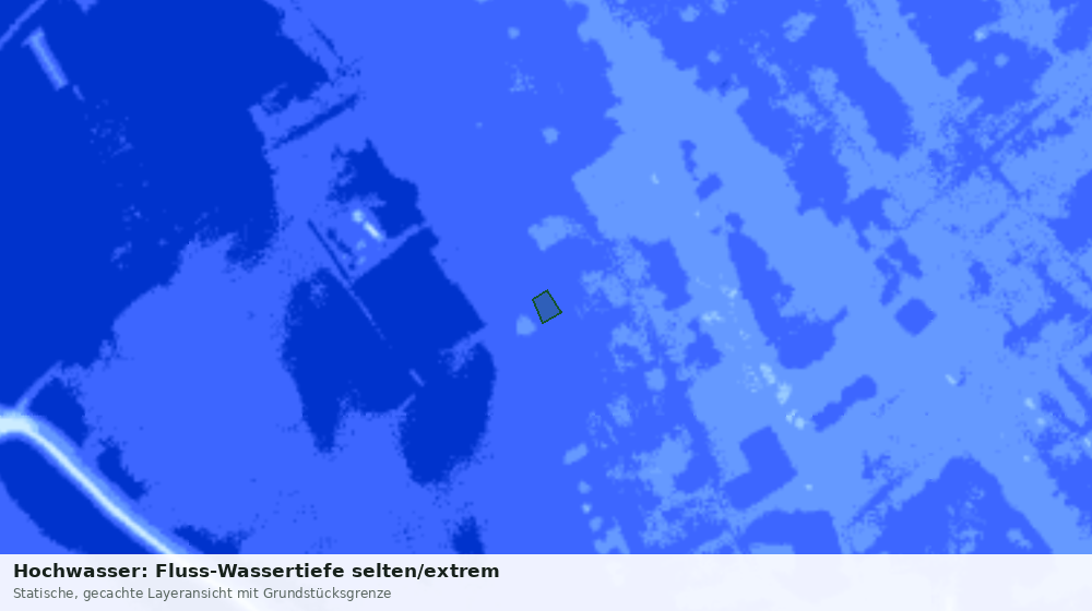 Statische Kartenansicht: Hochwasser: Fluss-Wassertiefe selten/extrem