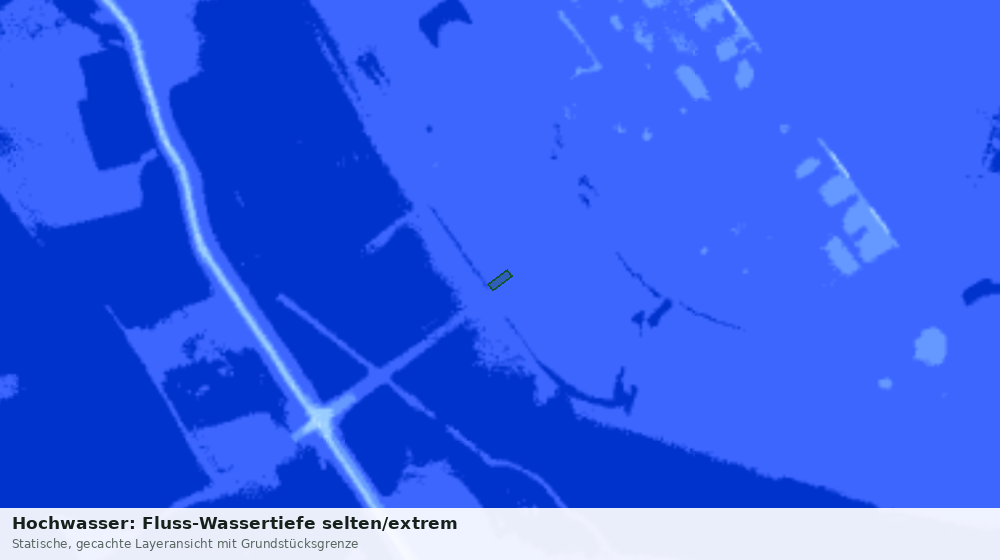 Statische Kartenansicht: Hochwasser: Fluss-Wassertiefe selten/extrem