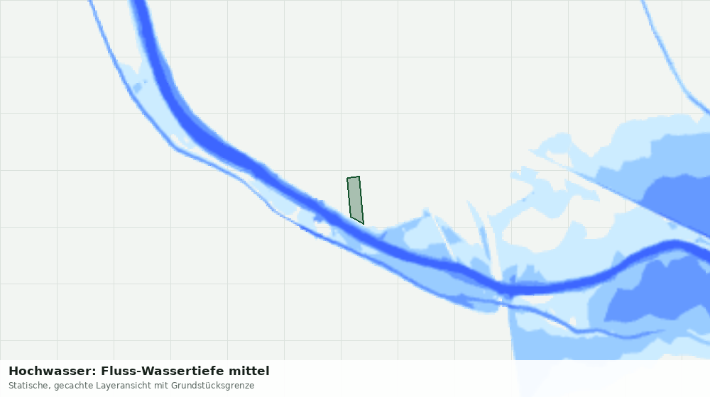 Statische Kartenansicht: Hochwasser: Fluss-Wassertiefe mittel