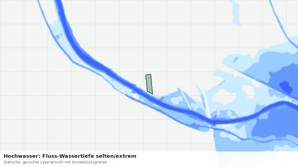 Statische Kartenansicht: Hochwasser: Fluss-Wassertiefe selten/extrem