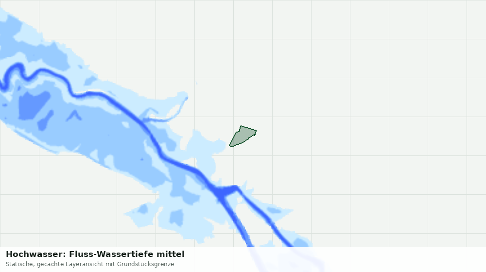 Statische Kartenansicht: Hochwasser: Fluss-Wassertiefe mittel