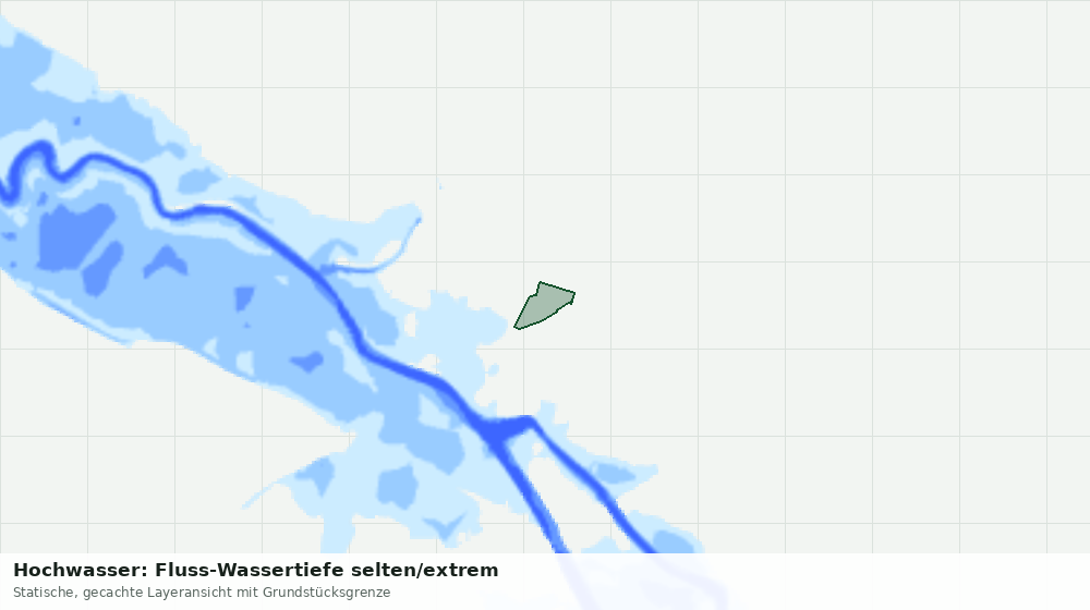 Statische Kartenansicht: Hochwasser: Fluss-Wassertiefe selten/extrem