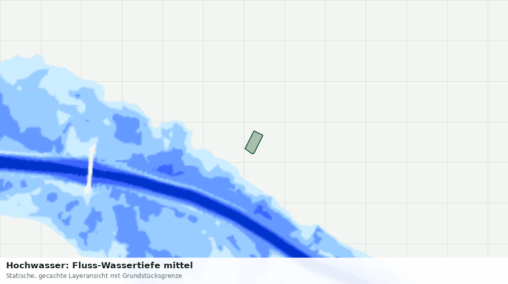Statische Kartenansicht: Hochwasser: Fluss-Wassertiefe mittel