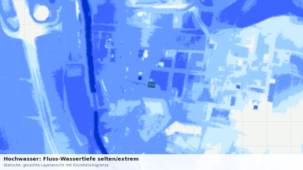 Statische Kartenansicht: Hochwasser: Fluss-Wassertiefe selten/extrem