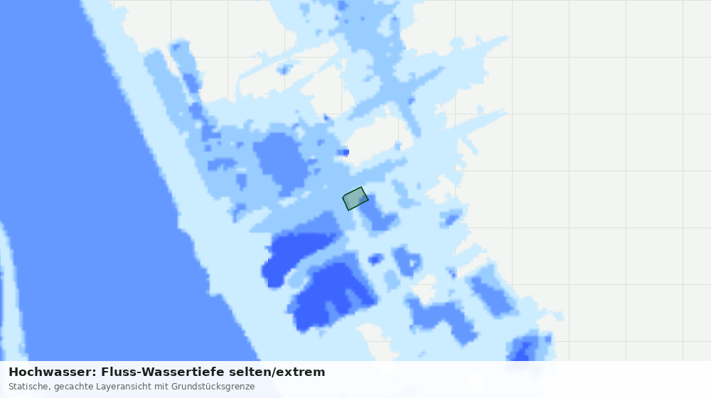 Statische Kartenansicht: Hochwasser: Fluss-Wassertiefe selten/extrem