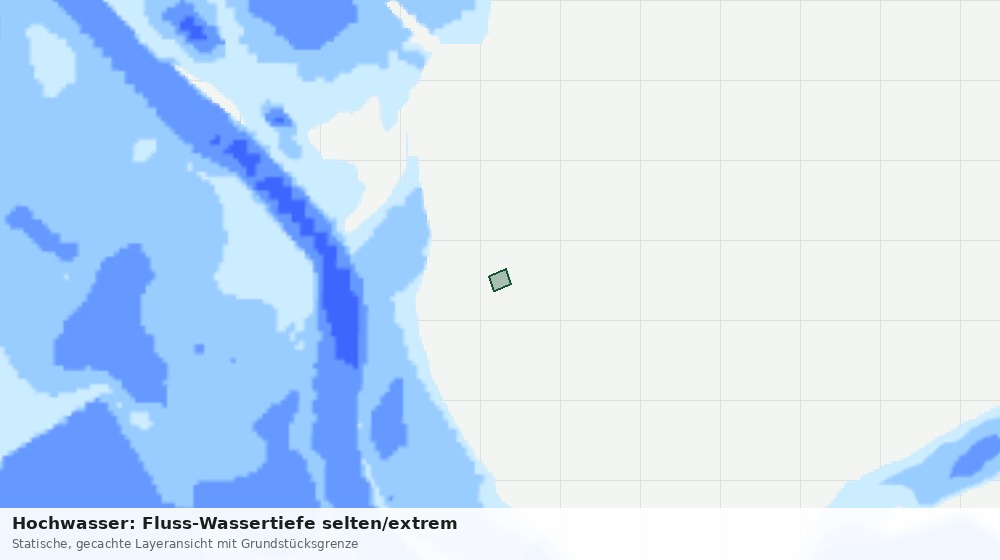 Statische Kartenansicht: Hochwasser: Fluss-Wassertiefe selten/extrem