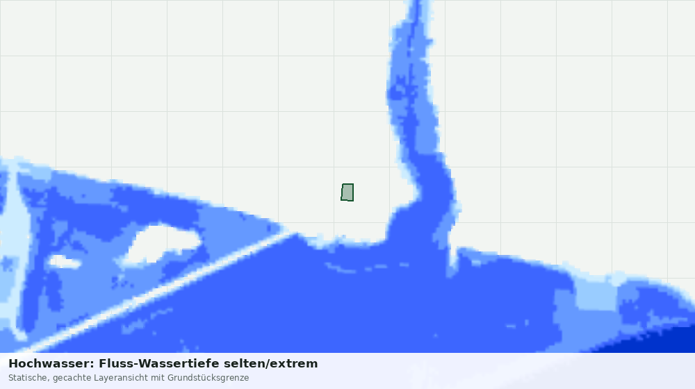 Statische Kartenansicht: Hochwasser: Fluss-Wassertiefe selten/extrem