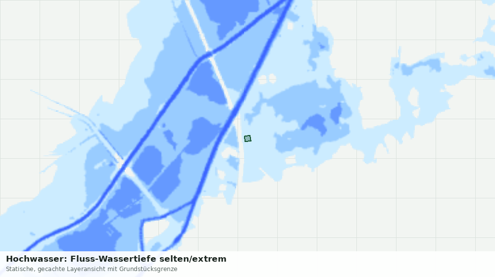 Statische Kartenansicht: Hochwasser: Fluss-Wassertiefe selten/extrem