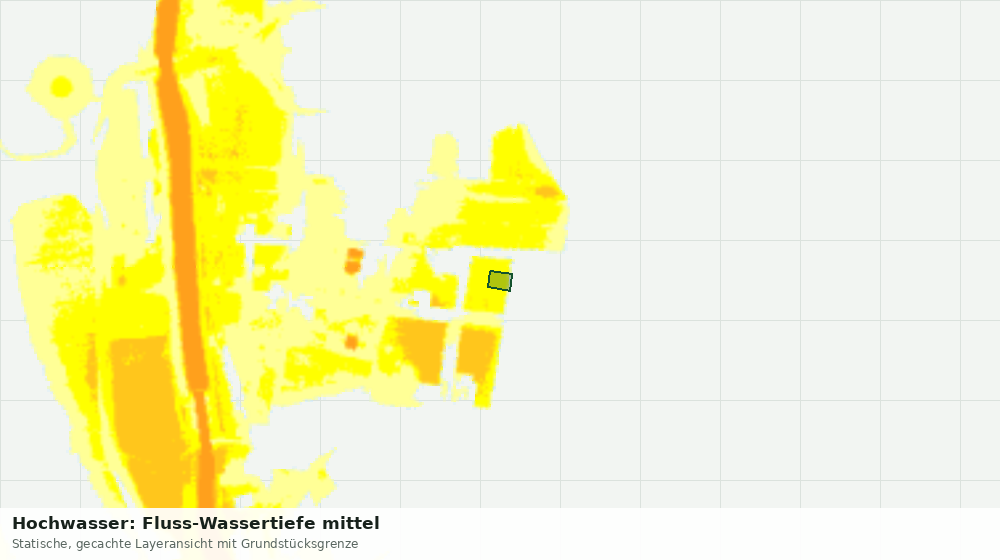 Statische Kartenansicht: Hochwasser: Fluss-Wassertiefe mittel