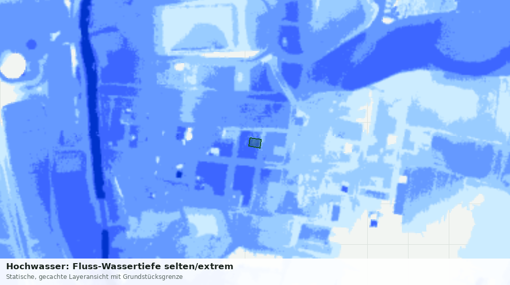 Statische Kartenansicht: Hochwasser: Fluss-Wassertiefe selten/extrem