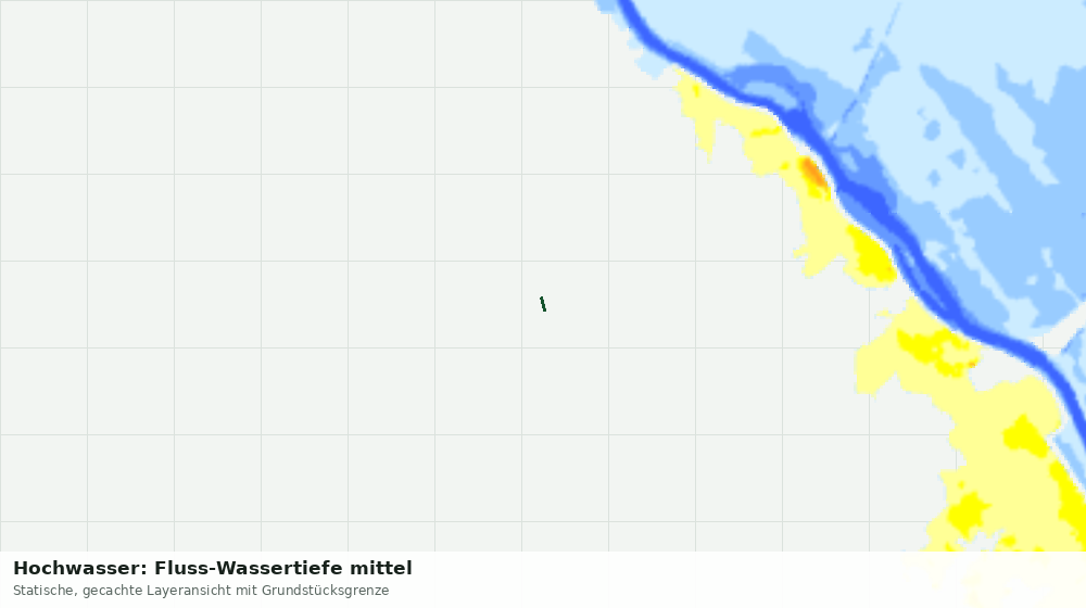 Statische Kartenansicht: Hochwasser: Fluss-Wassertiefe mittel