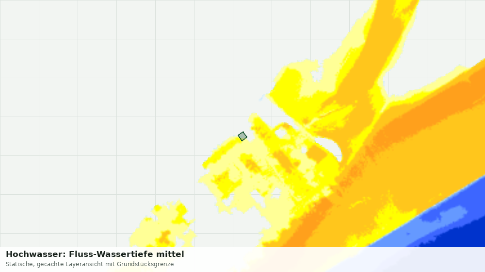 Statische Kartenansicht: Hochwasser: Fluss-Wassertiefe mittel