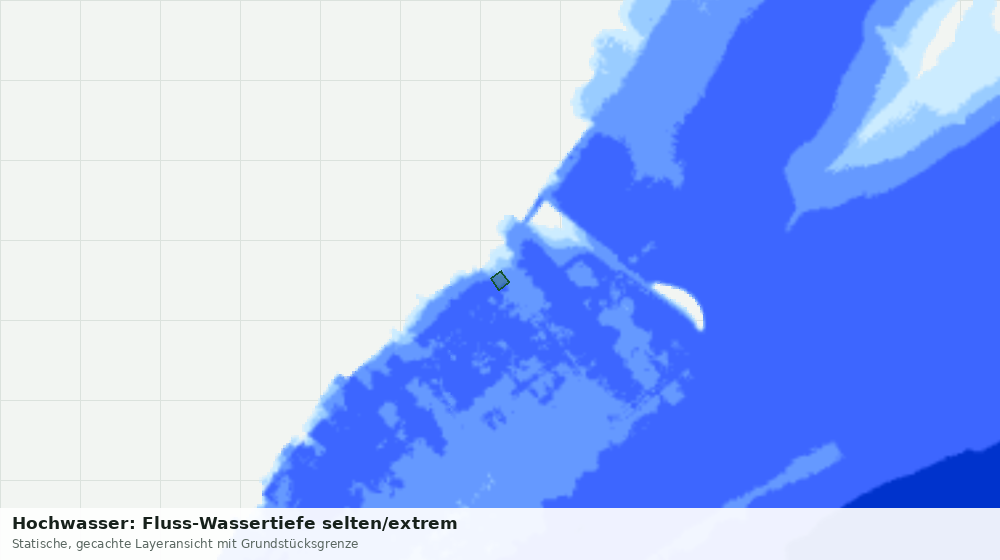 Statische Kartenansicht: Hochwasser: Fluss-Wassertiefe selten/extrem