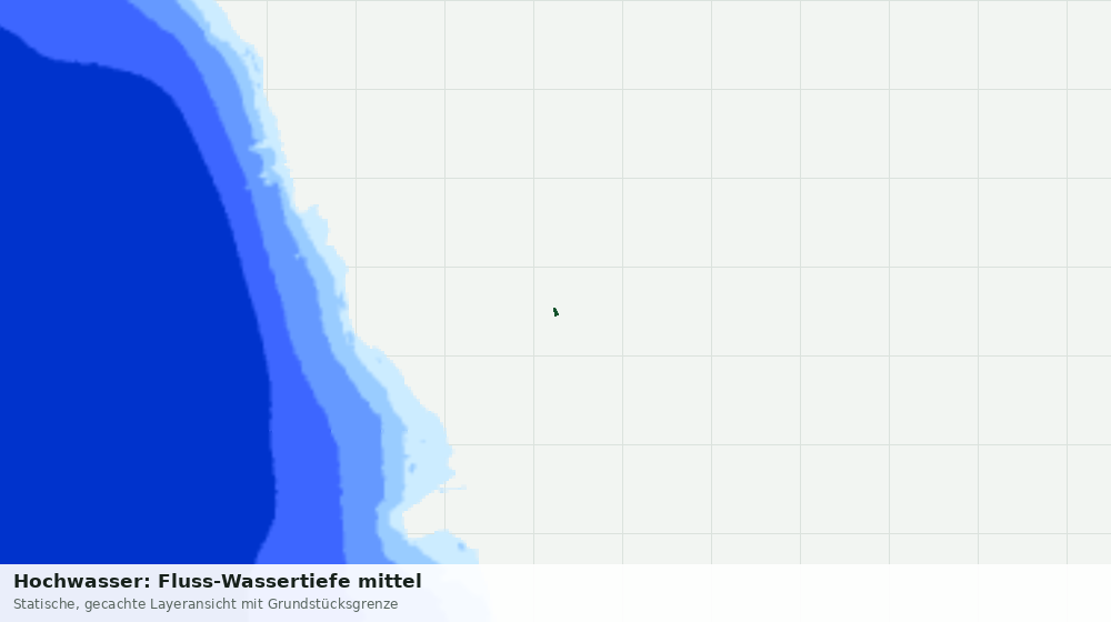Statische Kartenansicht: Hochwasser: Fluss-Wassertiefe mittel