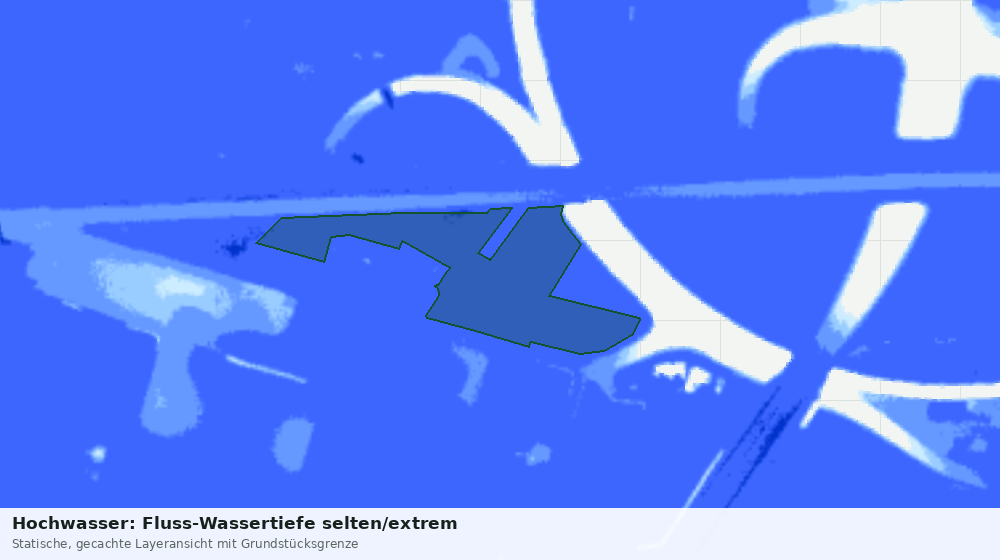 Statische Kartenansicht: Hochwasser: Fluss-Wassertiefe selten/extrem