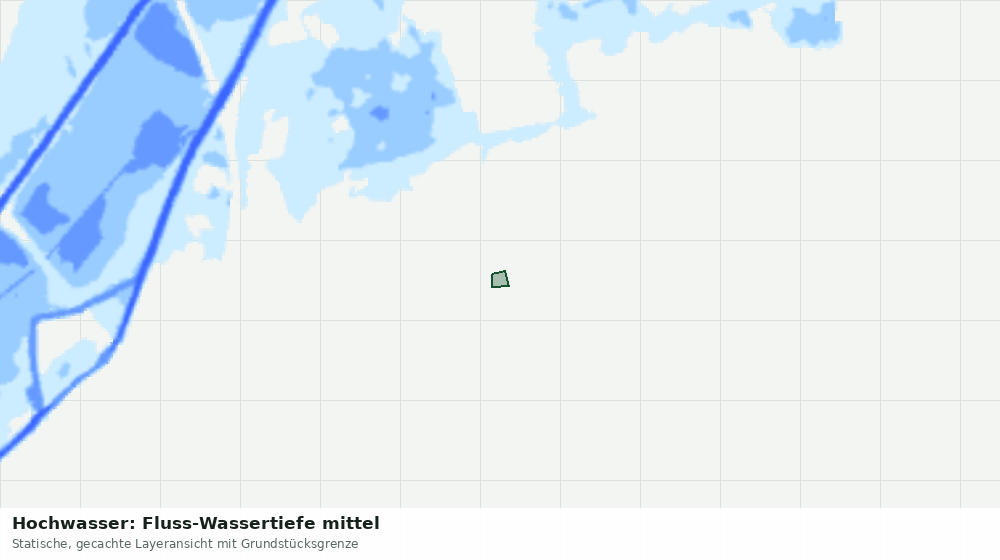 Statische Kartenansicht: Hochwasser: Fluss-Wassertiefe mittel