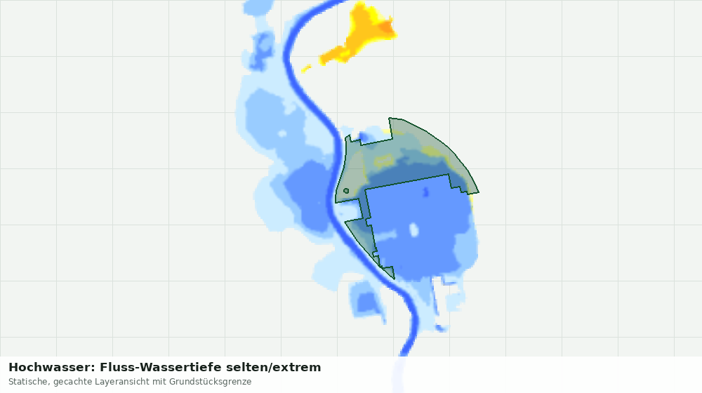 Statische Kartenansicht: Hochwasser: Fluss-Wassertiefe selten/extrem
